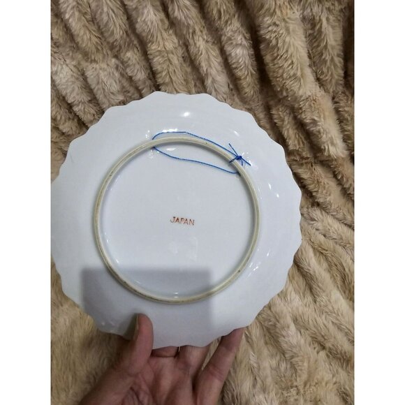 4-CURRIER & IVES THE HOMESTEAD IN WINTER Hanging Collector Plates Set GOLD Gild - Picture 5 of 8